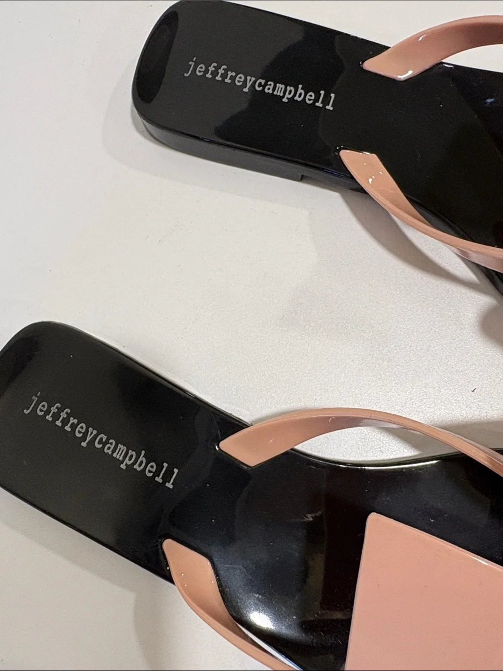 Jeffrey Campbell Nude Pink Bow Jelly Slide Sandals - Women